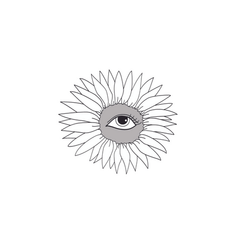 Sunflower Eye Image Illustration for book Souling